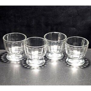 4 Jeanette Depression Glass Salt Dip 2.25" Bartlett Collins 3oz oyster shots